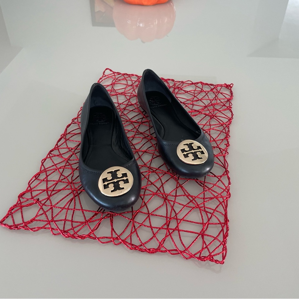 Tory Burch Black Ballerina Flats